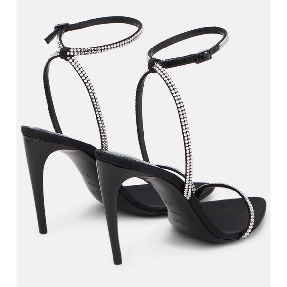 Saint Laurent Georgia 90 crystal-embellished sandals EU 37.5/US 7.5 $1390 - Picture 3 of 15
